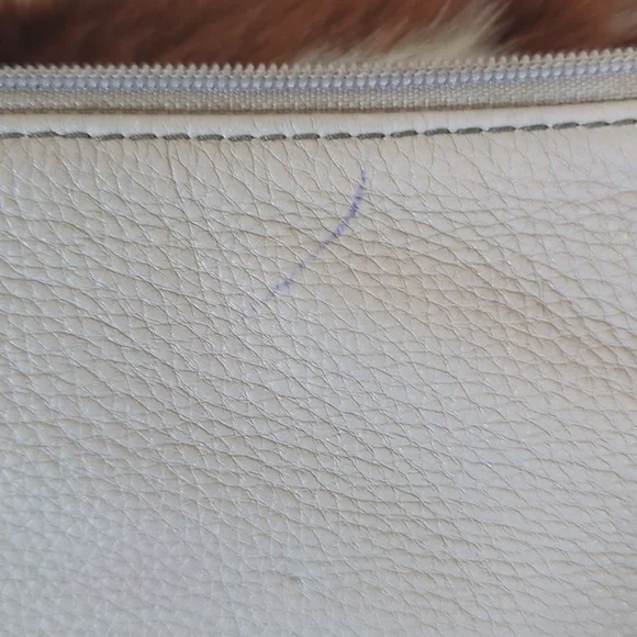 Fossil Grey Leather Shoulder Bag With Detachable Crossbody Strap - Picture 3 of 9